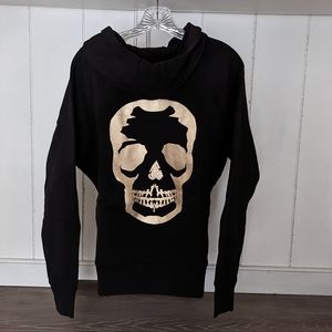 NWT Zadig & Voltaire Clipper Skull Foil Hoodie